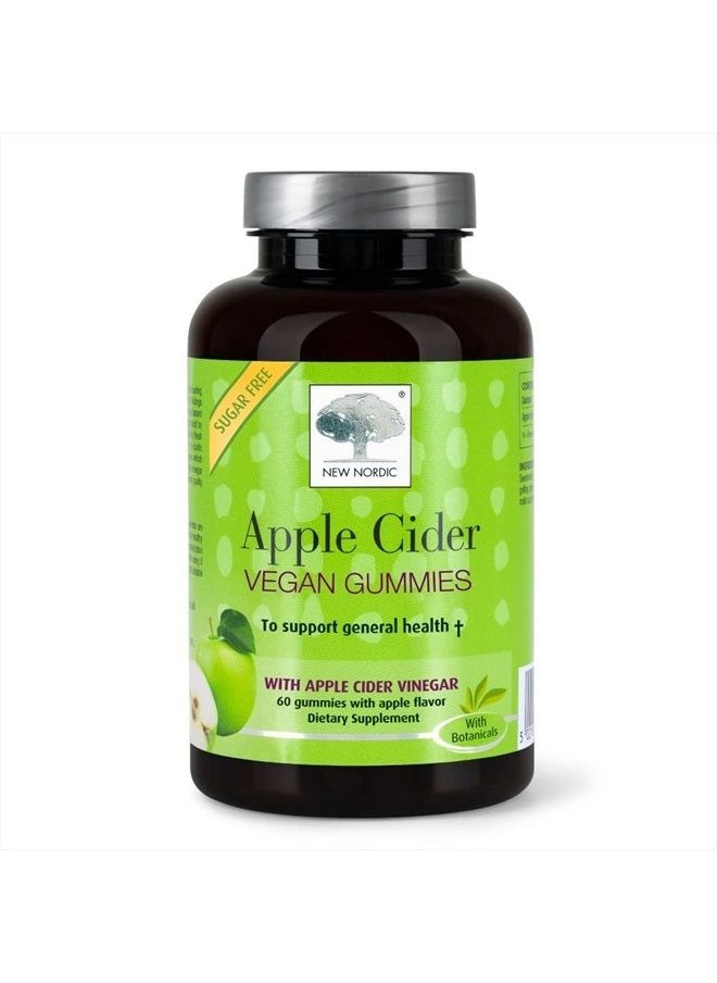 New Nordic Apple Cider Gummies | Vegan Chewable ACV Wellness Supplement | No Vinegar Taste | Contains Mother Strain | 60 Count (Pack of 1)  - Image 1