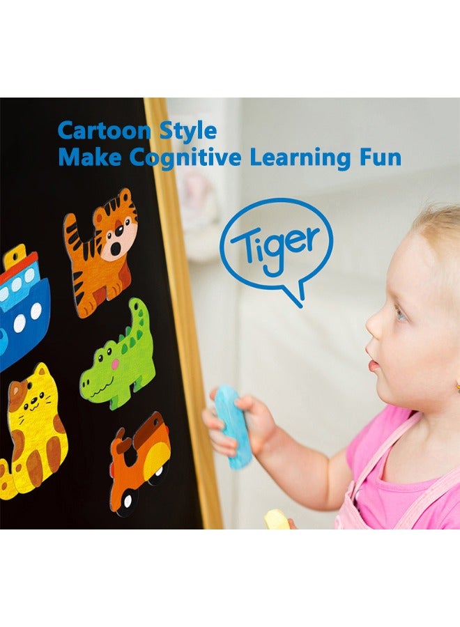 Premium DIY Leather Graffiti Fridge Magnet Toys Set - Creative Animal & Vehicle Designs, Educational Craft Kit for Kids, Multi-Functional Home & School Decor (12 Pendants, 12 Colors Paint, Magnetic Stickers)  - Image 3