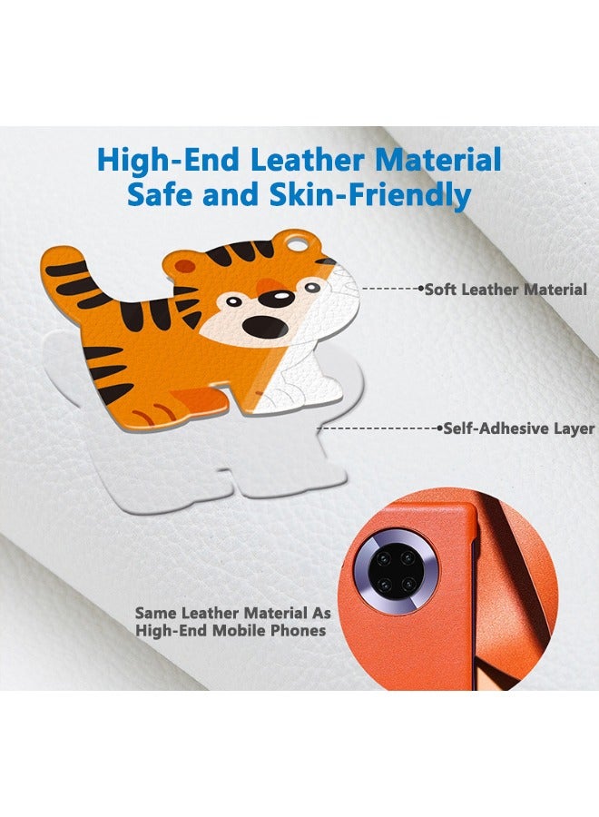 Premium DIY Leather Graffiti Fridge Magnet Toys Set - Creative Animal & Vehicle Designs, Educational Craft Kit for Kids, Multi-Functional Home & School Decor (12 Pendants, 12 Colors Paint, Magnetic Stickers)  - Image 4
