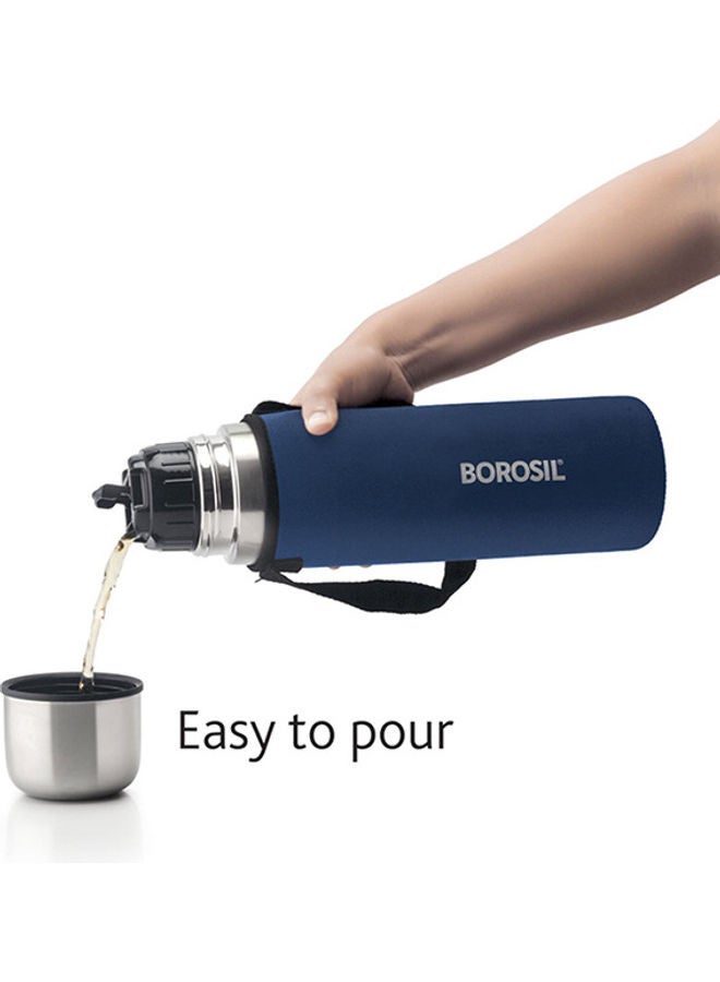 Borosil Vaccum Thermo Flask Blue, 350Ml, Fgftl350Blu Blue - Image 2