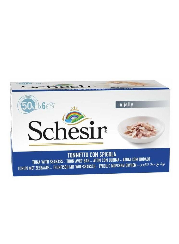 Schesir Tuna With Seabass Multipack Can Wet Food For Cats 6X50G - Image 1