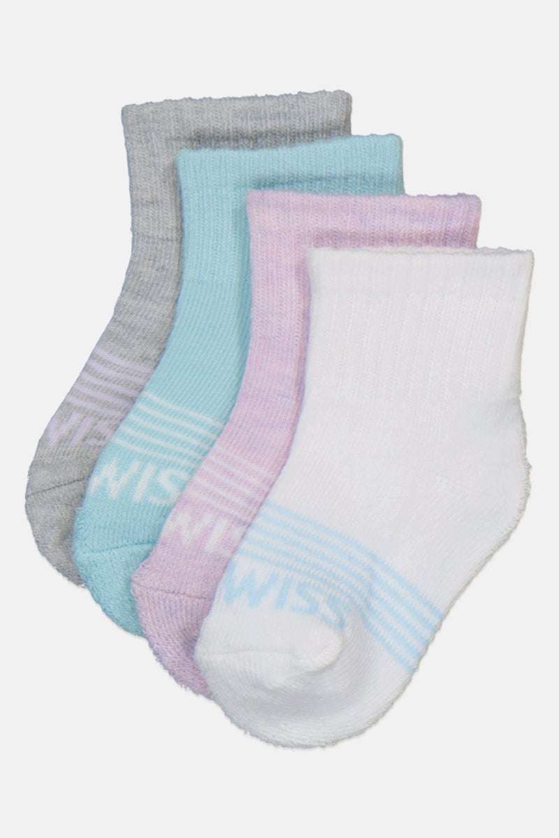 K-SWISS Toddlers Boy 8 Pairs Brand Logo Cushion Ankle Socks, Multicolor - Image 3
