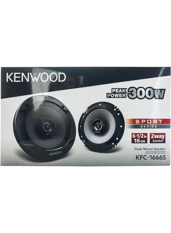 Kenwood KFC-1666S 300 Watts 6.5" 2-Way Car Coaxial Speakers with Sound Field Enhancer - Pair - Image 2