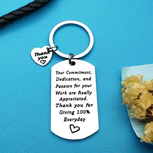 Xiahuyu Thank You Gifts Employee Appreciation Keychain Your Commitment Dedication and Passion for Your Work are Really Appreciated Keychain Thank You Gifts for Employees Coworkers - Image 2