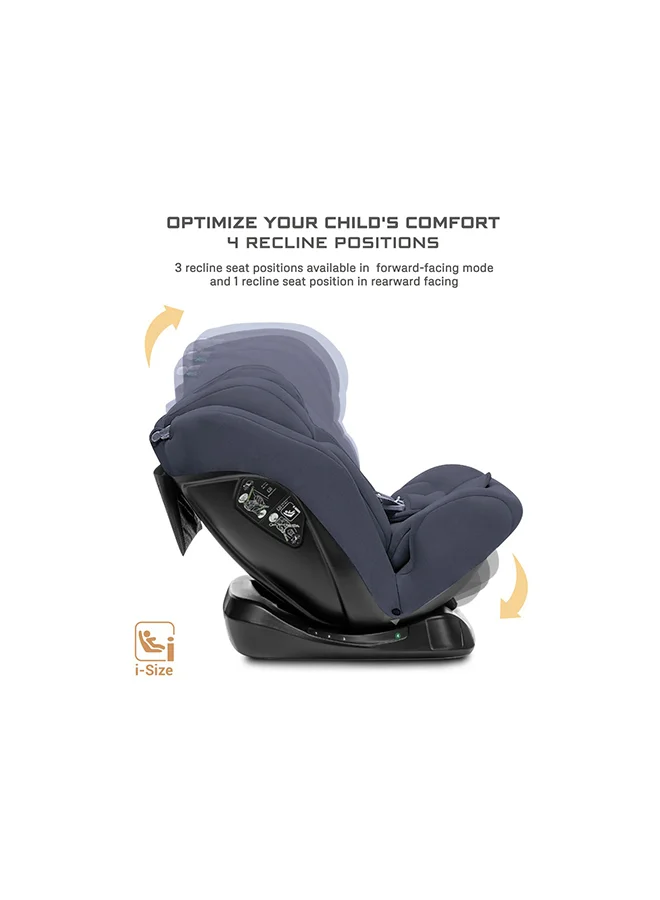 neobreez I-HEPTA All-in-1 Convertible Travel Car Seat for Baby, Toddler Child Girls Boys, i-Size, ECER129, Reclining&Adjustable Memory Foam, Lumbar&Reducing Cushion 0–36kg, 0–12Yrs, Group 0/1/2/3, 5-Point Harness