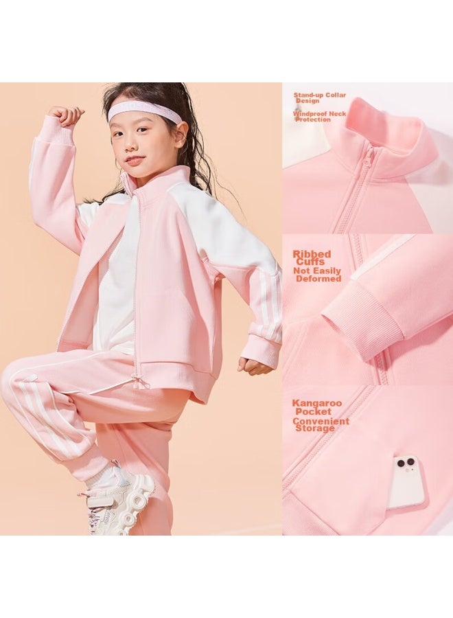 Noble bird Guirenniao Children's Clothing, Girls' Spring And Autumn Set, Boys' Autumn Sportswear, Big Kids' Cardigan Two-piece Set, Children's Autumn Outfit - Image 3
