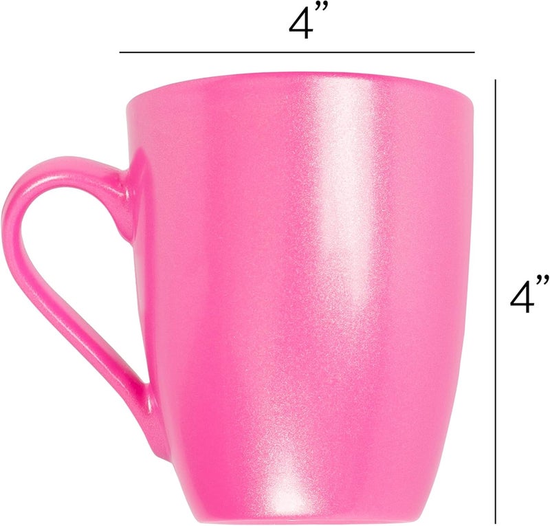 Elanze Designs Elanze Designs Be Still  Know Psalm 4610 Floral Frame Laser Engraved 10 Ounce Glossy Ceramic Classic Coffee Mug Hot Cold Beverage Cup Kitchen Drinkware Metallic Pink - Image 5