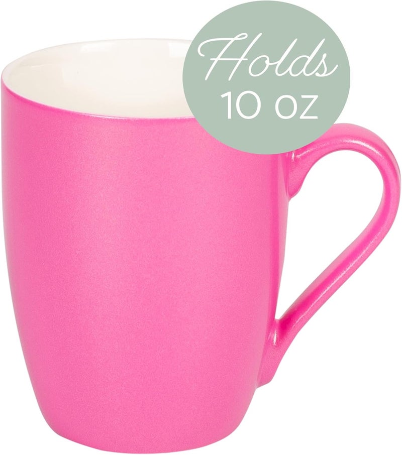 Elanze Designs Elanze Designs Be Still  Know Psalm 4610 Floral Frame Laser Engraved 10 Ounce Glossy Ceramic Classic Coffee Mug Hot Cold Beverage Cup Kitchen Drinkware Metallic Pink - Image 3