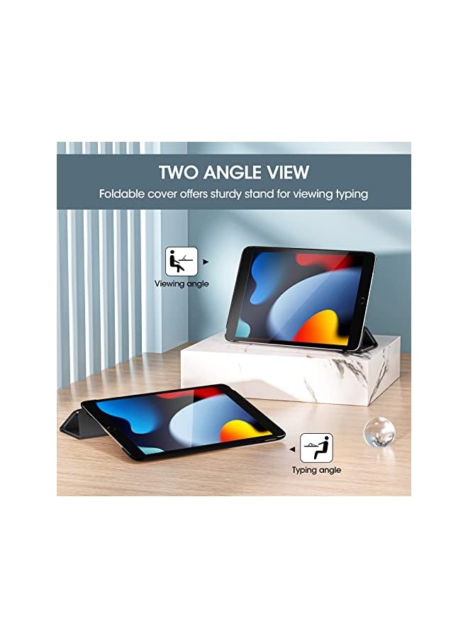 Procases Ipad 10.2 Case 9Th Gen 2021 Ipad 8Th Gen 2020 7Th Gen 2019 Slim Stand Hard Back Shell Protective Smart Cover Case For 10.2 Inch Ipad 9 8 7 Black - Image 4