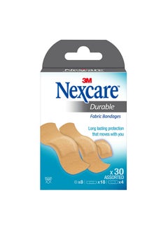 Nexcare ضمادة قماشية متينة من 3M بمقاسات متنوعة - 30 قطعة  - Image 4