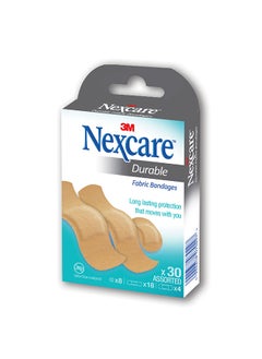 Nexcare ضمادة قماشية متينة من 3M بمقاسات متنوعة - 30 قطعة  - Image 2
