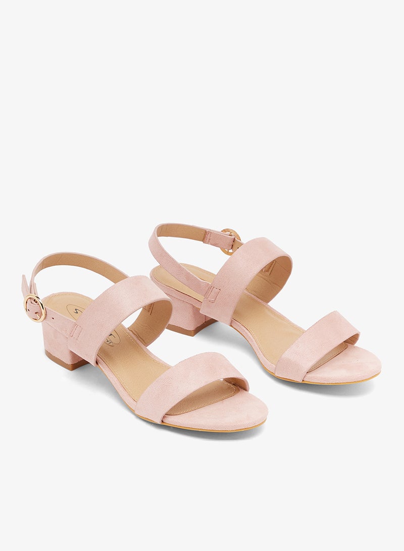 Spot-On Mid Block Heel Strap Sandals - Image 4