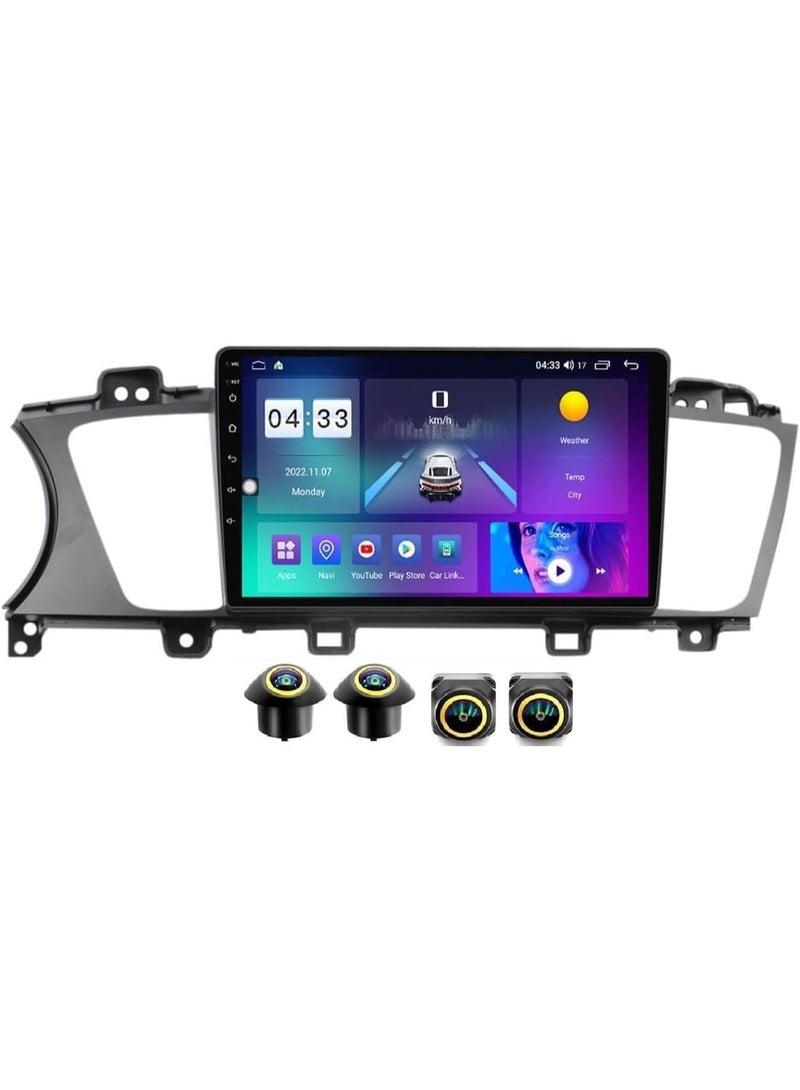 SHEZA STAR Android Car Stereo for KIA K7 Cadenza 2013-2017 4GB RAM 64GB ROM Support Carplay, M-Link Wi-Fi BT, Radio GPS, 9 Inch IPS.QLED, Screen with 360D Camera Included - Image 1