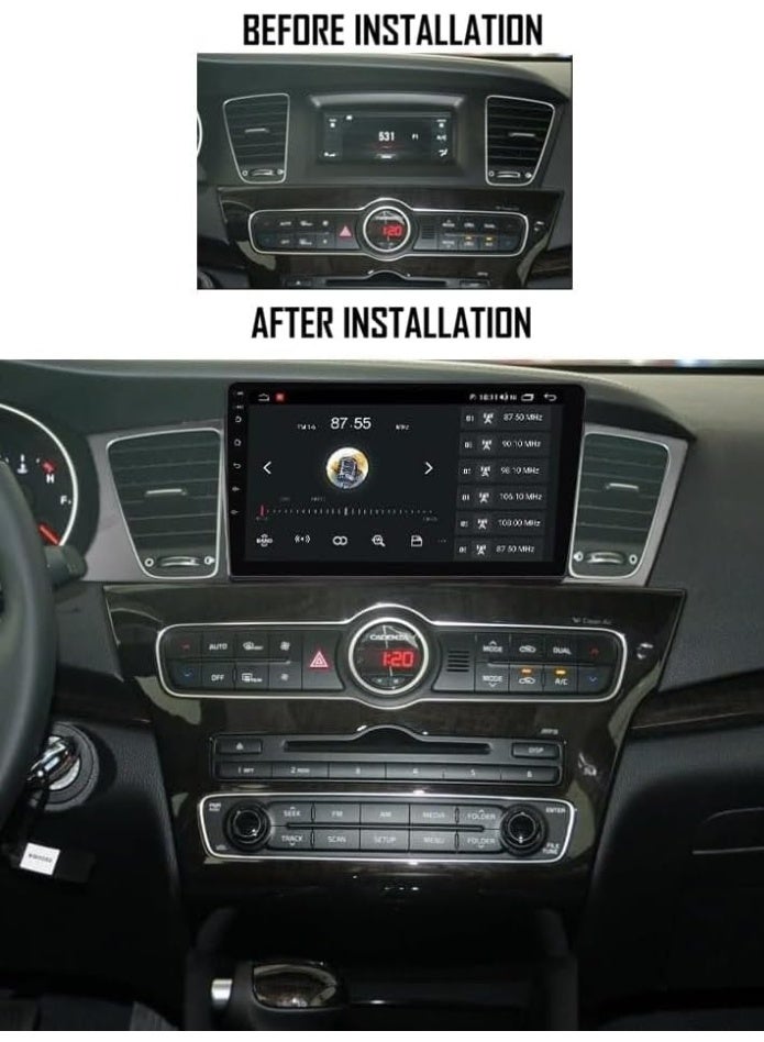 SHEZA STAR Android Car Stereo for KIA K7 Cadenza 2013-2017 4GB RAM 64GB ROM Support Carplay, M-Link Wi-Fi BT, Radio GPS, 9 Inch IPS.QLED, Screen with 360D Camera Included - Image 2