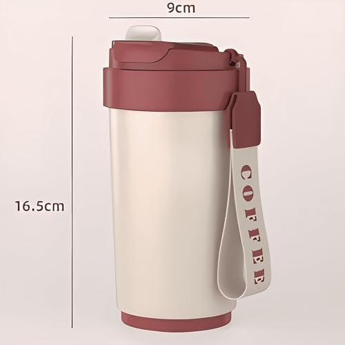 Wosta Smart Insulated Coffee Travel Mug with Touch Screen Digital Temperature Display Travel Flasks, 420 Ml, 316 Stainless Steel Reusable - Leak Proof, Thermal Mug (Vanila) - Image 2