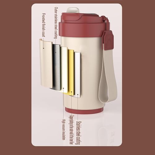 Wosta Smart Insulated Coffee Travel Mug with Touch Screen Digital Temperature Display Travel Flasks, 420 Ml, 316 Stainless Steel Reusable - Leak Proof, Thermal Mug (Vanila) - Image 4