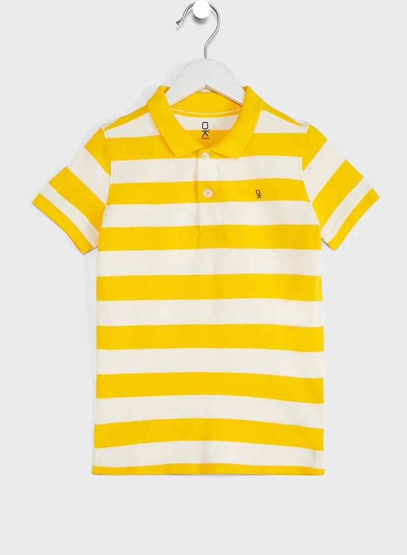 Okaidi Obaibi Youth Striped Polo