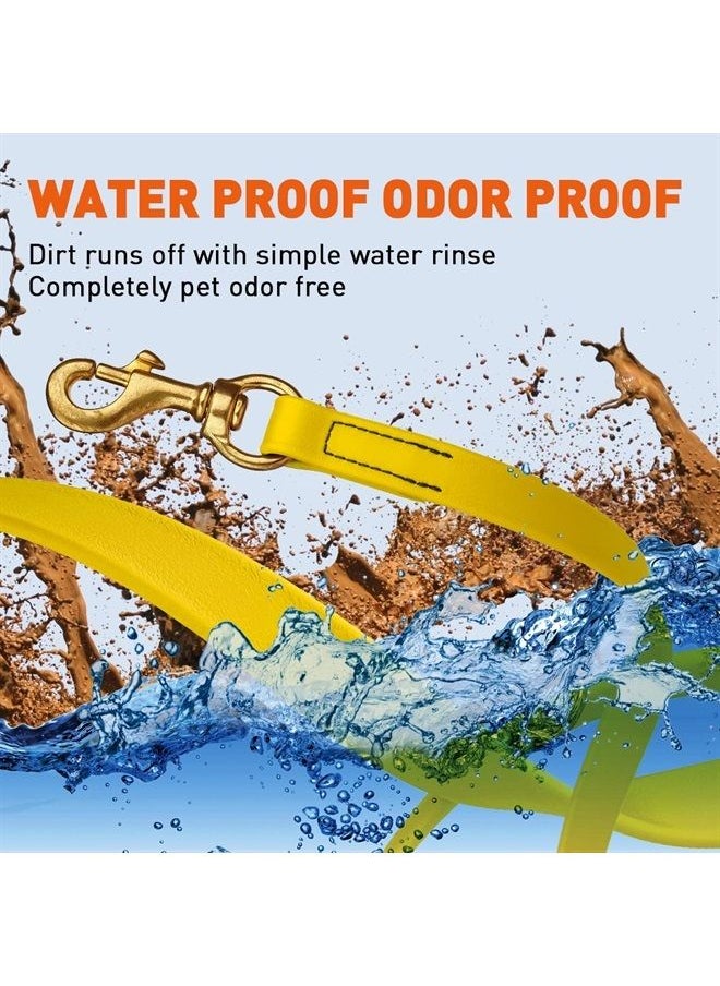 Viper Biothane K9 Working Dog Leash Waterproof Lead for Tracking Training Schutzhund Odor-Proof Long Line with Solid Brass Snap for Puppy Medium and Large Dogs 4ft, Lemon Yellow  - Image 3