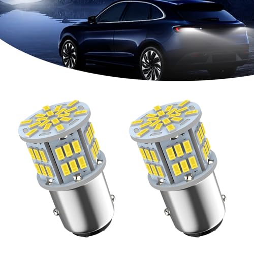 Dogary 2 PCS 1157 LED Brake Light 6800K Double Contact Super Bright Bulb Tail Parking Light Reversing Light Replacement Universal Lighting Accessory for Cars White - Image 1