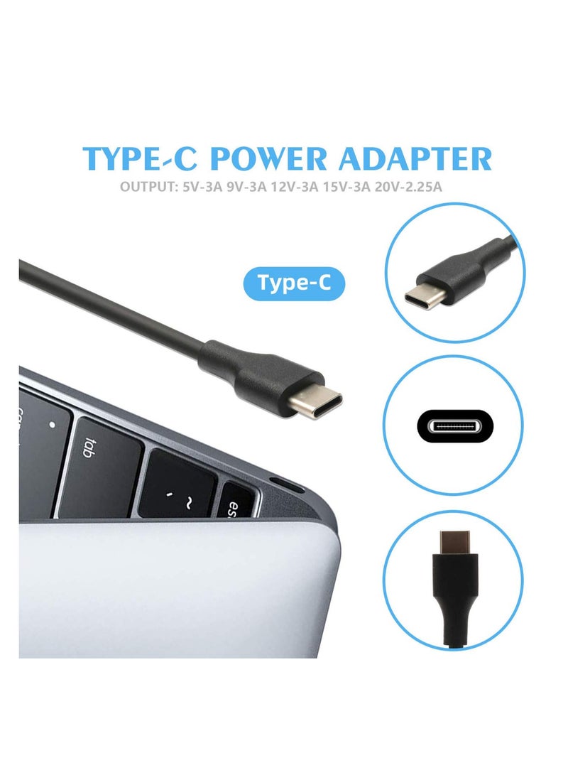 إن تك شاحن لاب توب NTECH 45 واط USB-C من النوع C لأجهزة Lenovo Chromebook Thinkpad Yoga HP Chromebook X360 Specter X360 Dell Xps ASUS ZenBook Chromebook والمزيد - Image 2