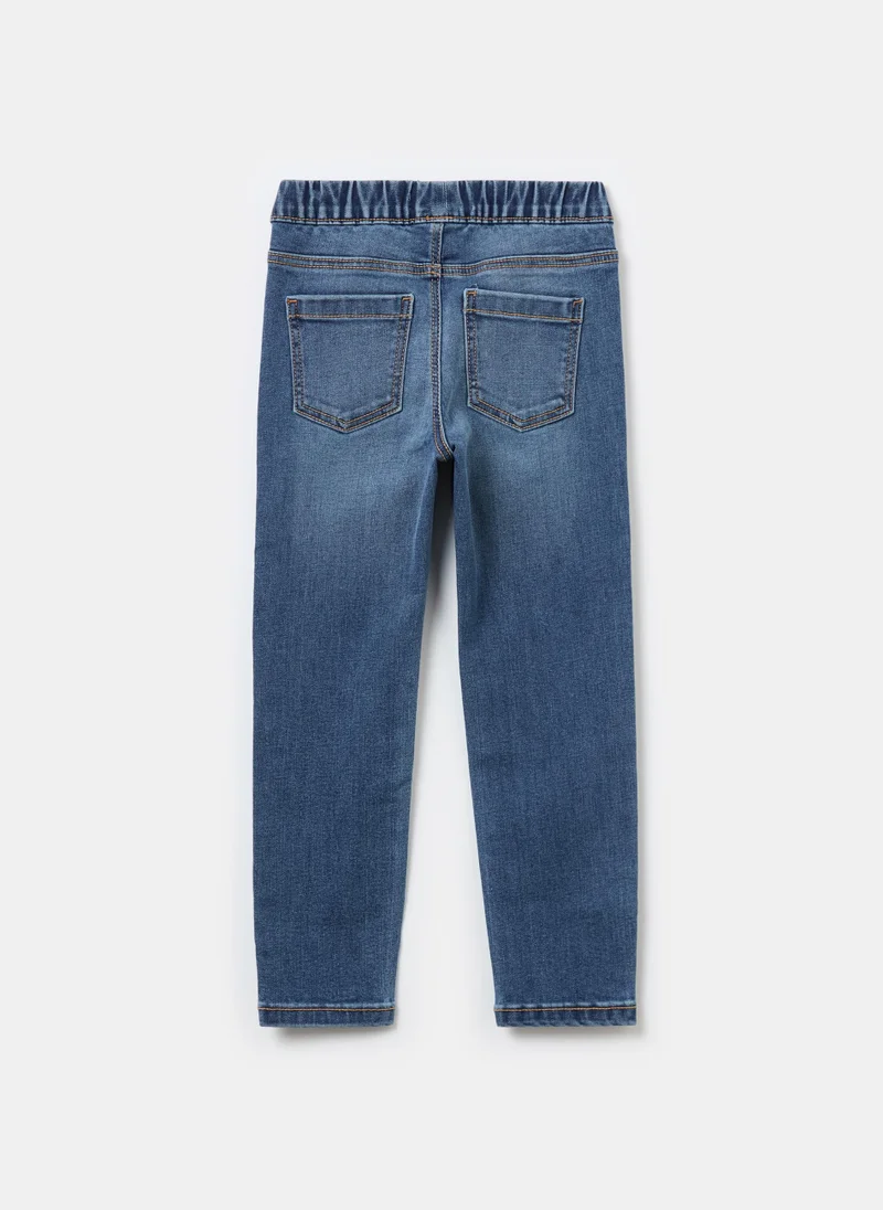 او في اس Skinny-fit jeggings with fading