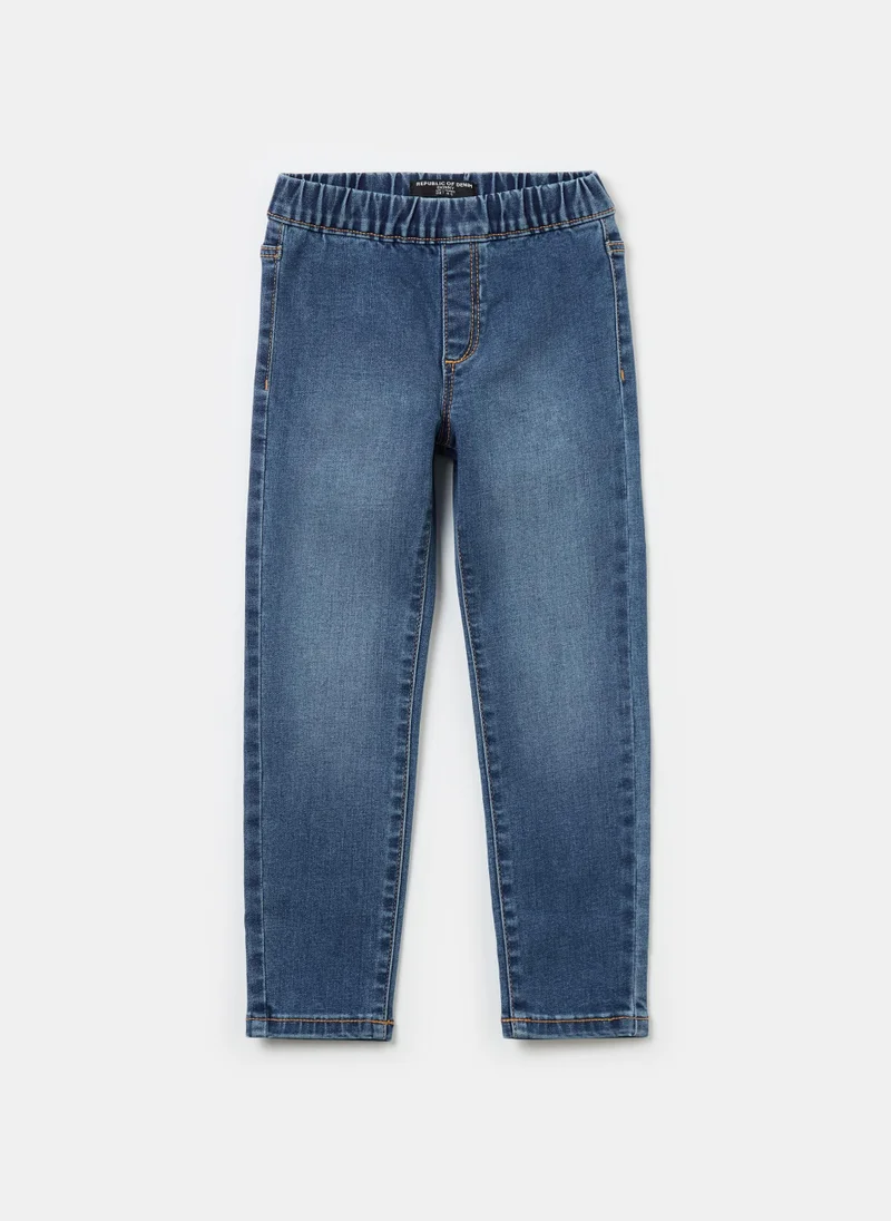 او في اس Skinny-fit jeggings with fading