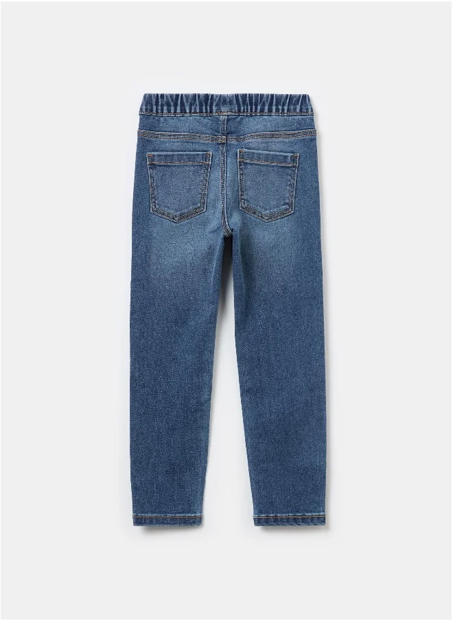 او في اس Skinny-fit jeggings with fading