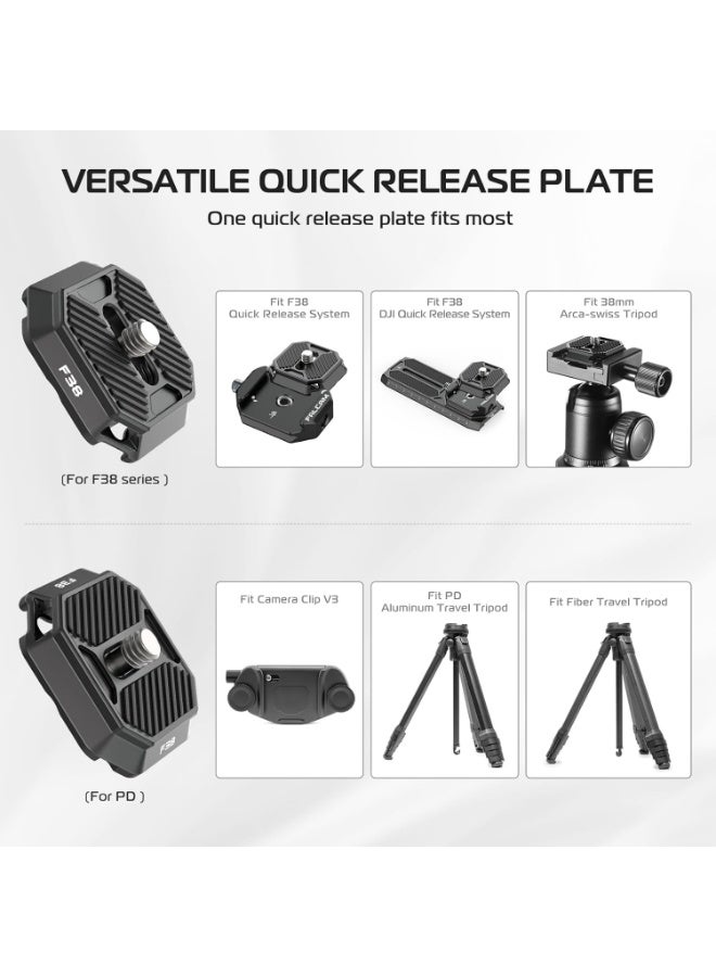 FALCAM New Version F38 Quick Release Plate, FALCAM F38 Quick Release System QR Plate Camera Tripod Mount Adapter Compatible with PD (Only Top Plate, Base Mount NOT Include) - Image 3