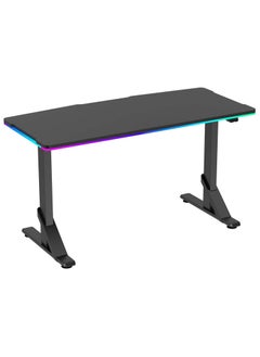 نافو مكتب ألعاب Apex Coredesk، أضواء RGB ديناميكية، شديد التحمل، أسود، مكتب منزلي فاخر ومحطة عمل للألعاب، 133 × 60 سم، أسود | APEX-DSK-CORE  - Image 1