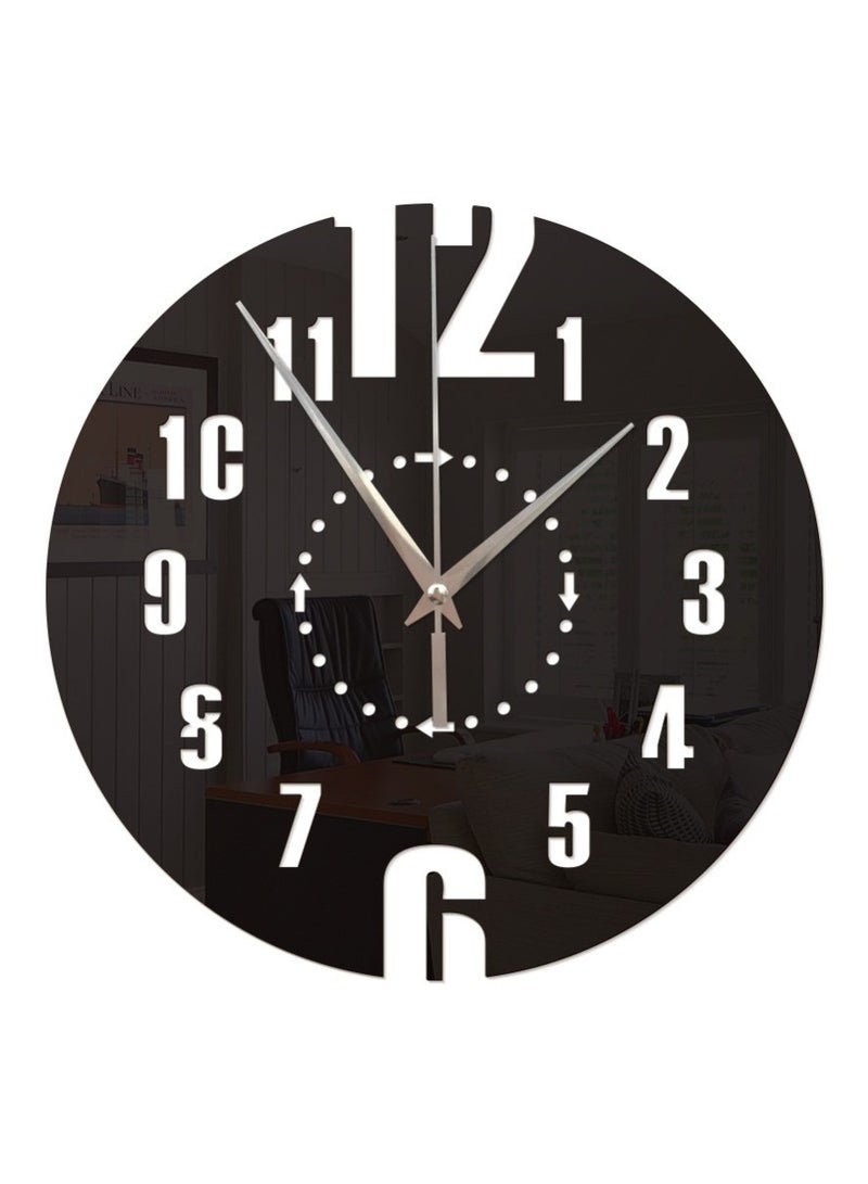 Nariele Large Number Mirror Wall Clock