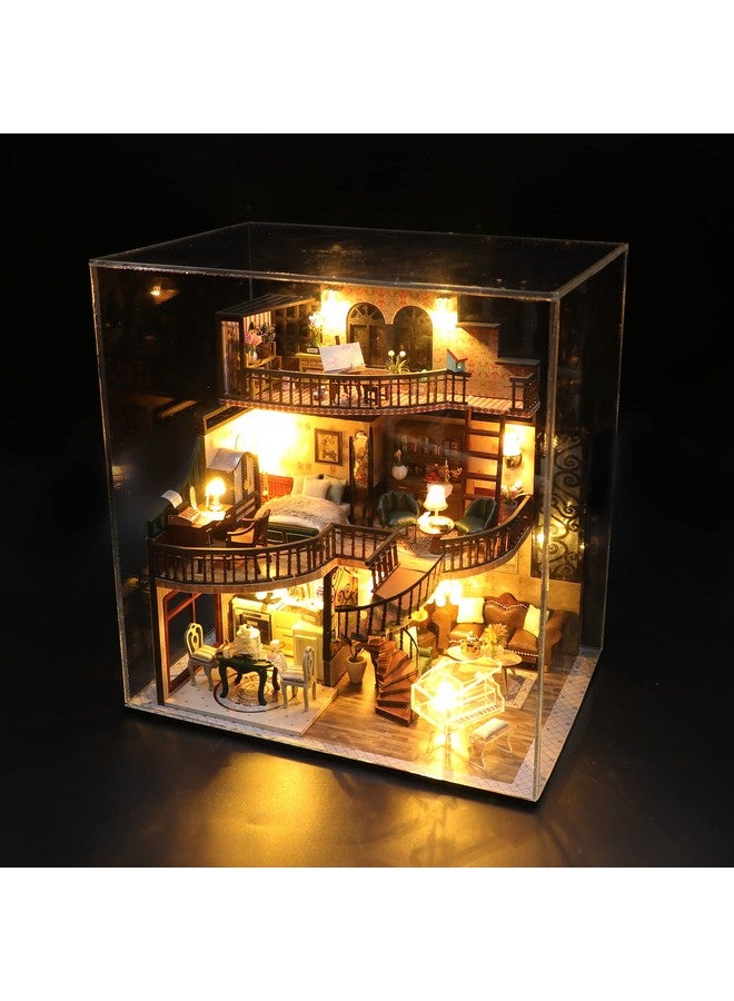 فليفر مجموعة منزل دمى فليفر المصغر، غرفة إبداعية مع أثاث، هدية فنية رومانسية (جناح بناء الأحلام) - Image 3