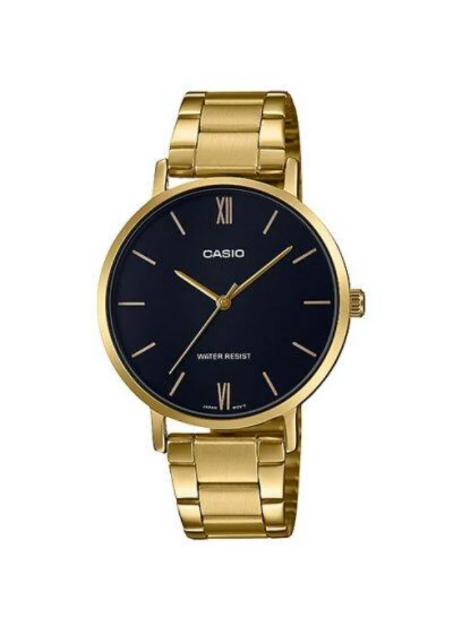 CASIO Women's Analog Display Watch With Gold Stainless Steel Strap - LTP-VT01G-1BUDF