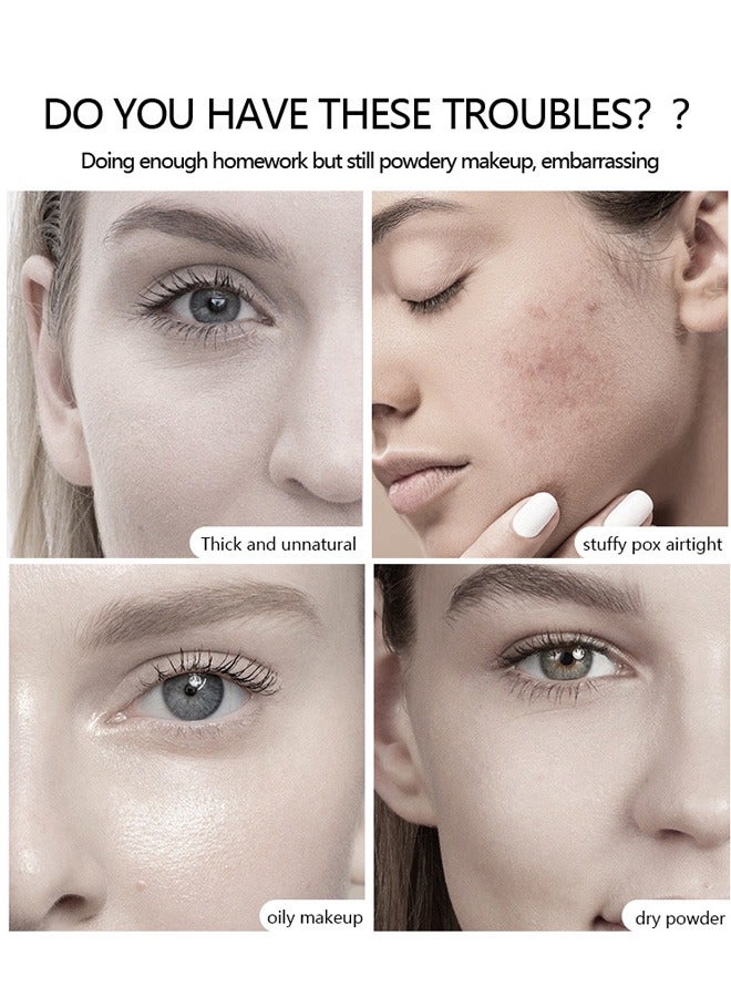 Anglicolor Mushroom Air Cushion CC Cream Concealer Moisturizing Foundation Primer Makeup（#01 PORCELAIN） - Image 3