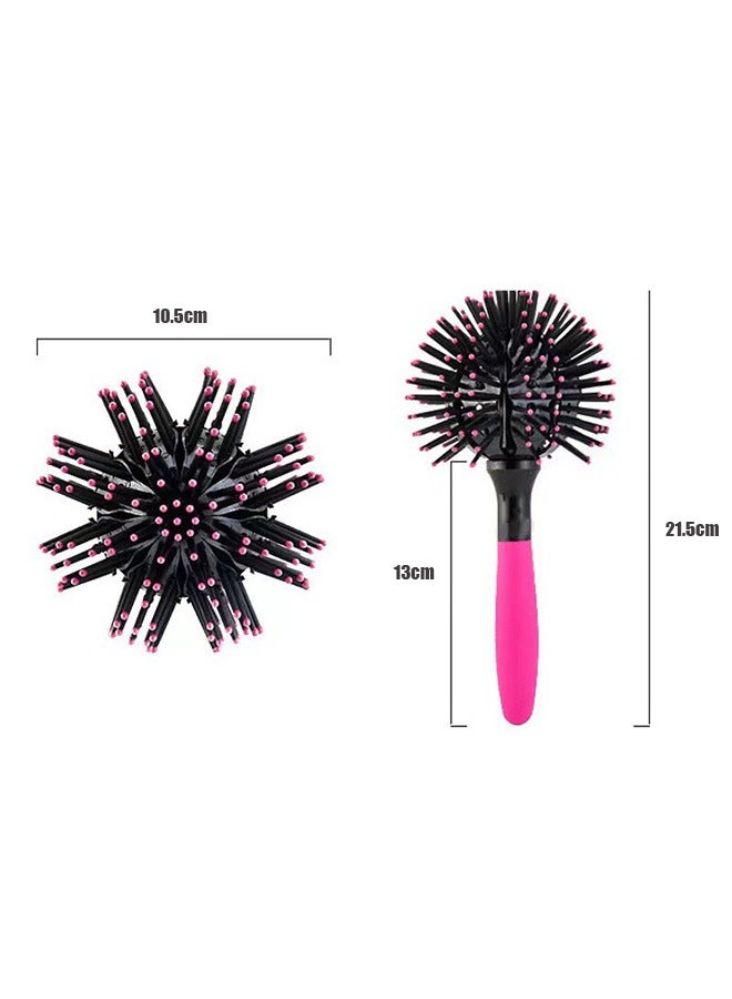 New 3D Hairdressing Comb Japanese and Korean Spherical Curling Comb Air Styling Comb Eight-Claw Spherical - Image 5