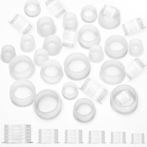 Ayzylpth 60-Pack Salt and Pepper Shaker Plugs, Reusable Salt Shaker Stopper Plug, 6 Size Salt Shaker Plug Replacement, for Bottle Neck Diameters 0.39”, 0.47”, 0.55”, 0.63”, 0.7”, 0.9”Bottles - Image 1