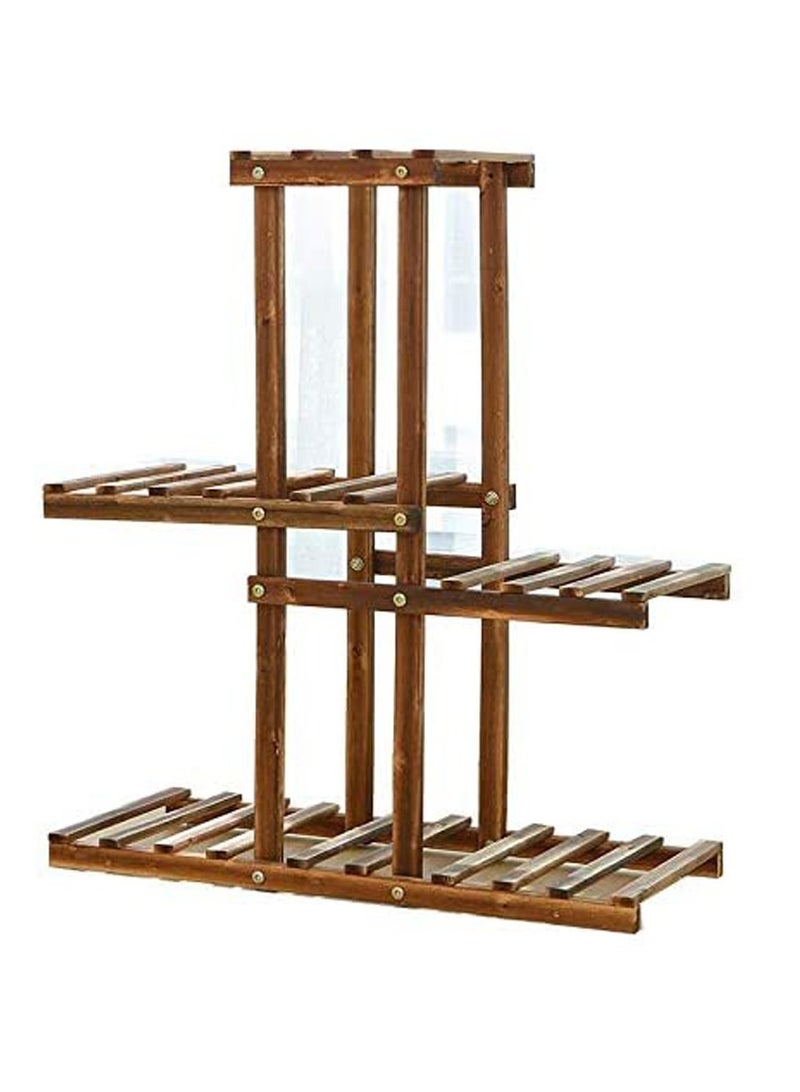 LINGWEI Wooden Plant Stand Shelf Flower Pot Plant Display Storage Rack for Living Room Balcony Courtyard Garden - Image 5