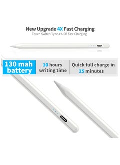 Generic 2nd Gen iPad Stylus Pen – Palm Rejection, Tilt Sensitivity, Battery Display, Magnetic Attachment, Compatible with iPad Pro, Air, Mini & iPad 6-10 Gen (2018-2022)  - Image 2