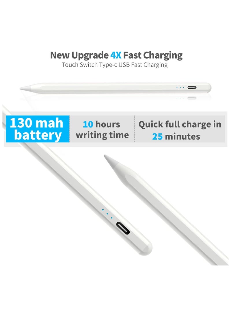 Generic 2nd Gen iPad Stylus Pen – Palm Rejection, Tilt Sensitivity, Battery Display, Magnetic Attachment, Compatible with iPad Pro, Air, Mini & iPad 6-10 Gen (2018-2022)  - Image 2