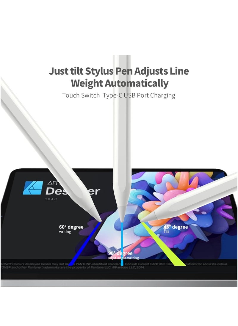 Generic 2nd Gen iPad Stylus Pen – Palm Rejection, Tilt Sensitivity, Battery Display, Magnetic Attachment, Compatible with iPad Pro, Air, Mini & iPad 6-10 Gen (2018-2022)  - Image 3