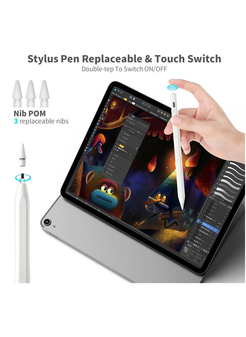 Generic 2nd Gen iPad Stylus Pen – Palm Rejection, Tilt Sensitivity, Battery Display, Magnetic Attachment, Compatible with iPad Pro, Air, Mini & iPad 6-10 Gen (2018-2022)  - Image 4
