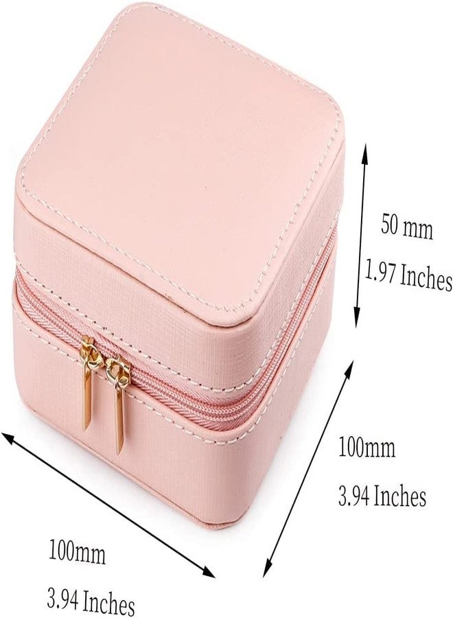 PXBQ Jewellery Organizer Mini PU Leather Zipper Portable Storage Box Case with Dividers Container for Rings, Earrings, Necklace Home Organizer, Bracelet, Pendant (MULTICOLOR) - Image 2