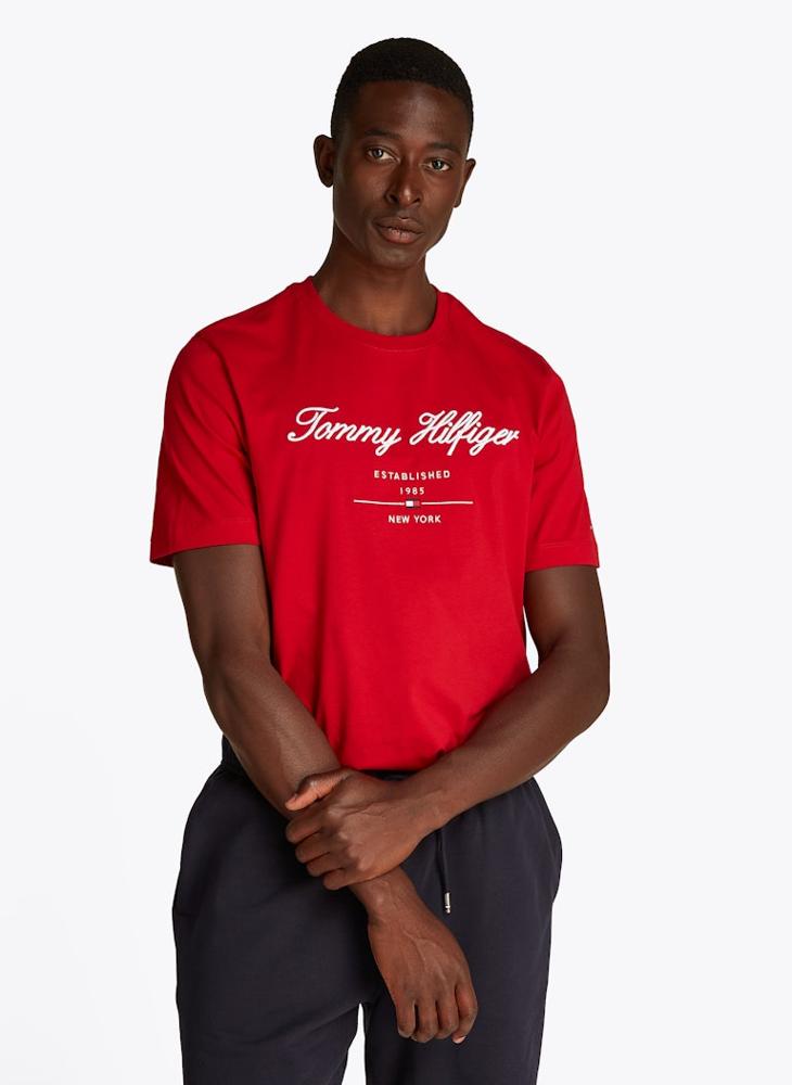 TOMMY HILFIGER Regular Fit T-Shirt With Script Logo  - Image 1