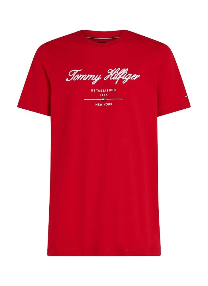 TOMMY HILFIGER Regular Fit T-Shirt With Script Logo