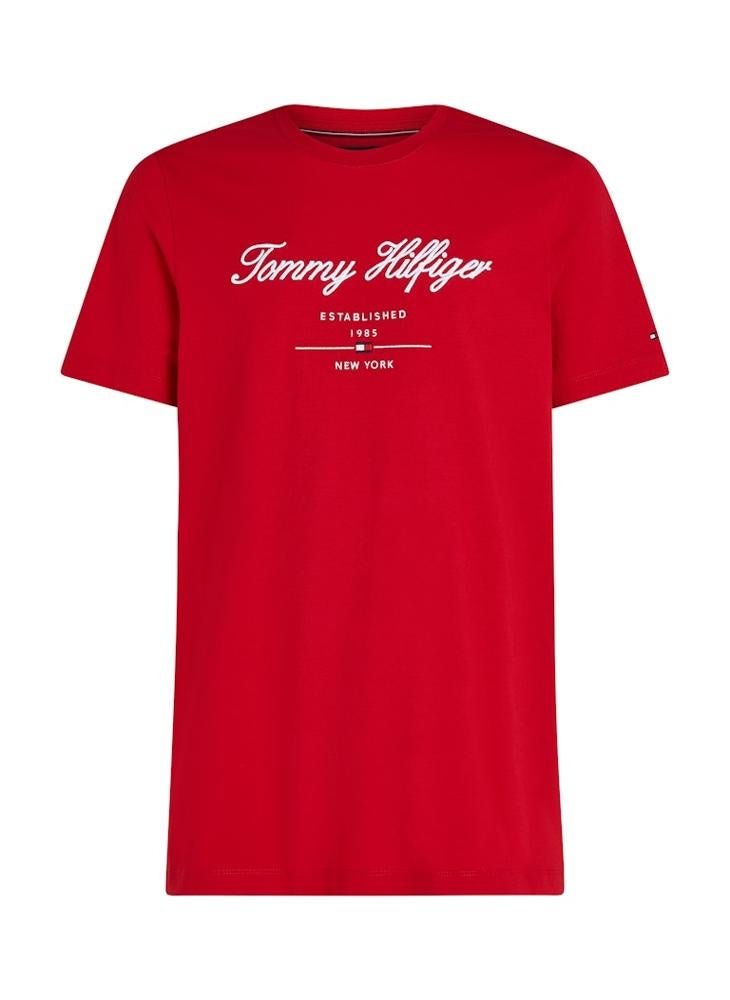 TOMMY HILFIGER Regular Fit T-Shirt With Script Logo  - Image 5