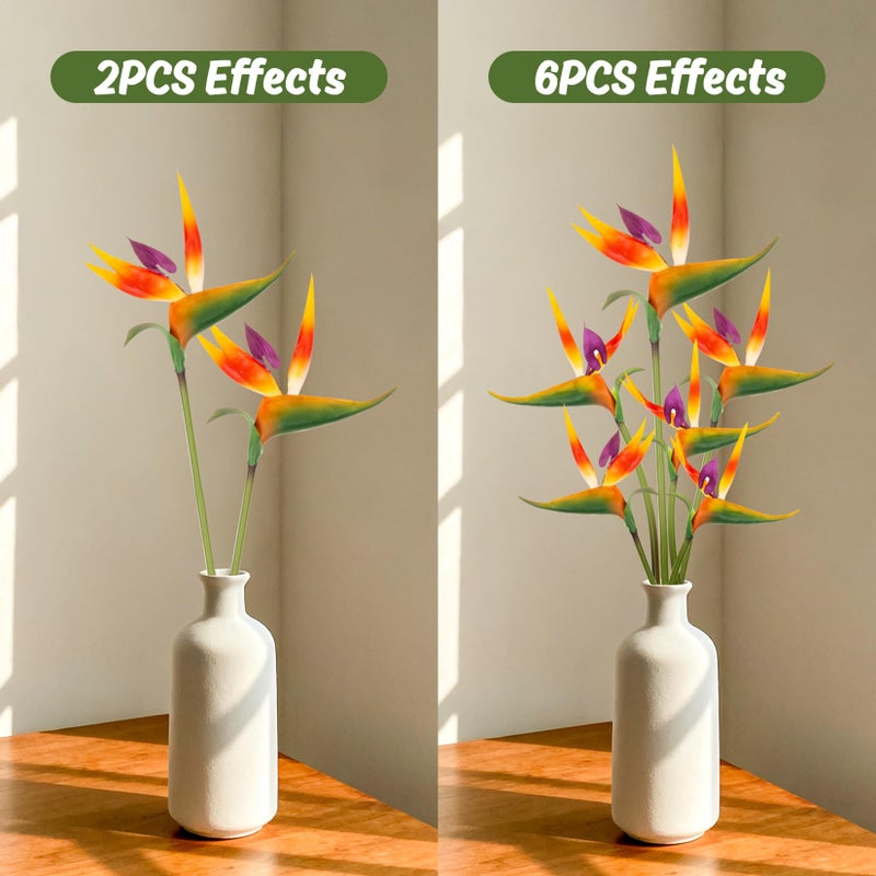 Rainflow Bird of Paradise Artificial Plant - 2PCS RAINFLOW UV Resistant Artificial Outdoor Plants Birds of Paradise Plant Artificial Giant Flowers for Decoration Hawaiian Party Decorations Hawaiian Flowers 24" - Image 4
