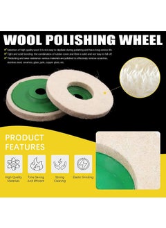 Shoppingekart Polishing PadFelt Buffing Wheel Pads Disc for 4 Inch Angle GrinderWool Polishing Wheel Size 4 inchMulticolour Pack of 6  - Image 3