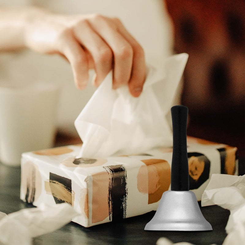 Super Z Outlet Silver Steel Tea Hand Bell for Wedding Events Decoration, Food Line, Alarm, Jingles, Ringing - Image 4