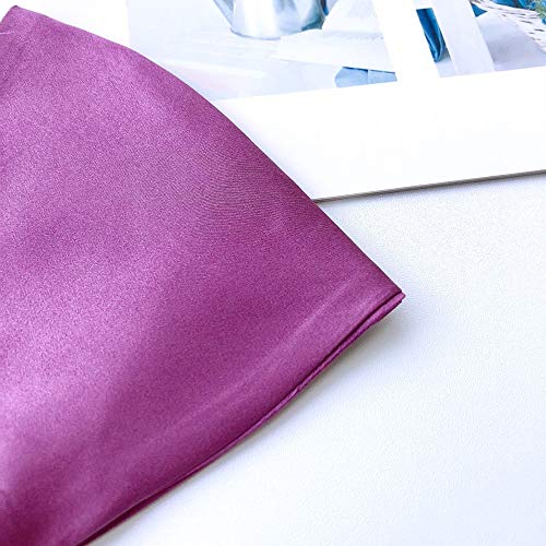 ROSEWARD 100% Mulberry Silk Purple Face Mask for Women Cooling Lightweight Masks Breathable-Dark Purple - Image 5