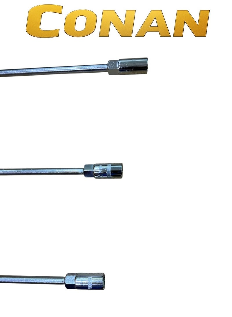 Conan 3 Pcs CONAN T-Handle Socket Wrench Set – Sizes 13mm, 14mm, 15mm – Heavy-Duty Chrome Vanadium Steel Cr-V – Ergonomic Non-Slip Handle Design – Professional Grade for Workshop & Maintenance - Image 3