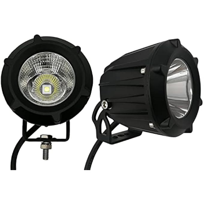 Unity 2Pcs Cree 35 Inch 25W 6000K Super Bright White Spot Flood Combo Beam Round Driving Fog Lights For Jeep Suv Truck Pickup Boat Atv Utv 4Wd 4X4 Truck Wrangler Boat Tractor - Image 1